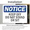 Signmission Keep Off Do Not Stand Or Sit, 7 in W x Rectangle, Vinyl Decal OS-2PACK-NS-D-57-L-13816 - alternate 4